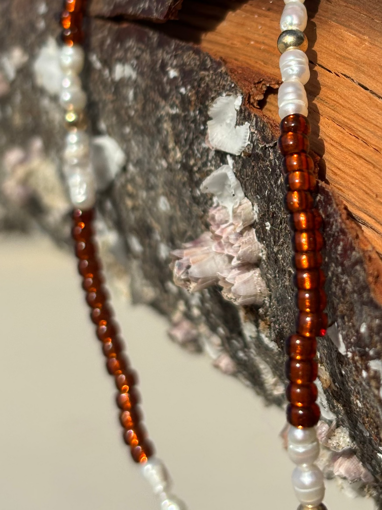 Bronzed Pearl Anklet