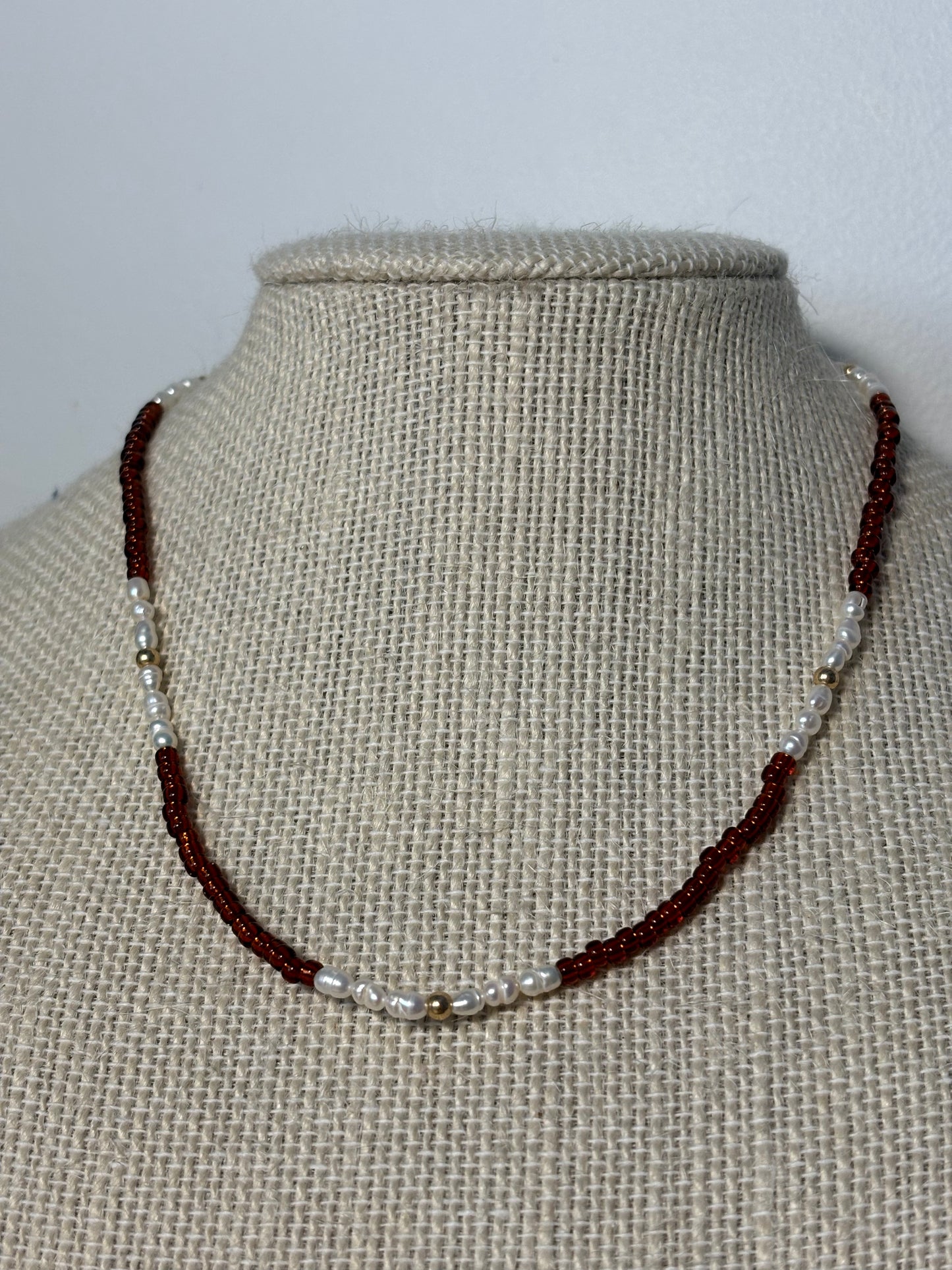 Bronzed Pearl Choker