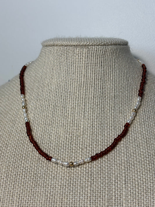 Bronzed Pearl Choker
